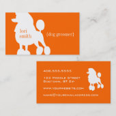 犬のトリマーの名刺-プードル 名刺 (正面/裏面)