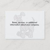 犬のトリマーの名刺 名刺 (裏面)