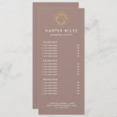 犬のトリマーの手先の切手の価格表またはサービスカード 招待状 (正面/裏面)