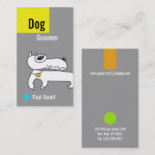 犬のトリマーの灰色の名刺 名刺 (正面/裏面)