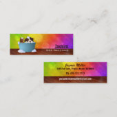 犬のトリマーの細い名刺 スキニー名刺 (正面/裏面)