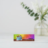 犬のトリマーの細い名刺 スキニー名刺 (スタンド正面)