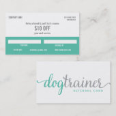 犬のトリマーの紹介の名刺 紹介カード (正面/裏面)