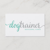 犬のトリマーの紹介の名刺 紹介カード (裏面)