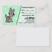 犬のトリマーアポイントメントカード 名刺 (正面/裏面)