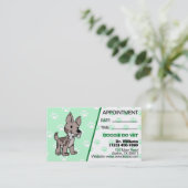 犬のトリマーアポイントメントカード 名刺 (スタンド正面)