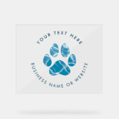 犬のトリマーウォッシュウォーターポーズプリントプロモーション アクリルサイン (正面)