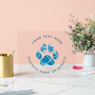 犬のトリマーウォッシュウォーターポーズプリントプロモーション アクリルサイン