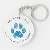犬のトリマーウォッシュウォーターポーズプリントプロモーション キーホルダー (裏面)