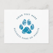 犬のトリマーウォッシュウォーターポーズプリントプロモーション ポストカード (正面)