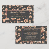 犬のトリマーウォーカーバラ金ゴールドポープリント 名刺 (正面/裏面)