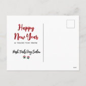 犬のトリマーウォーカーVetクライアント休日はがき シーズンポストカード (裏面)