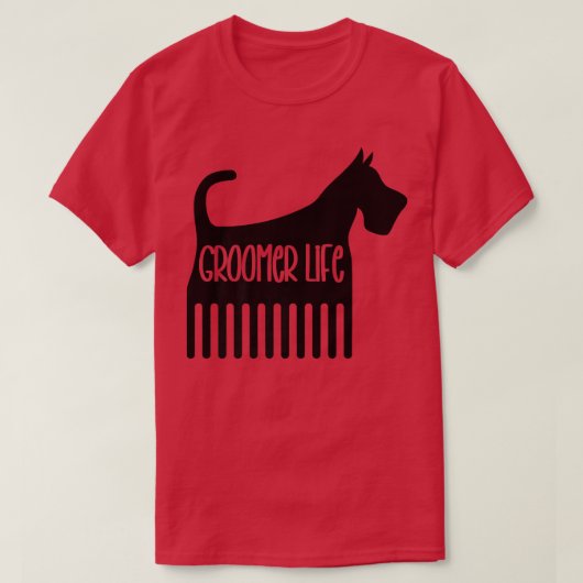 犬のトリマーグルーミングペットパピーコームシアーズクリッパー Tシャツ (デザイン正面)