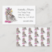 犬のトリマーサロンヨークシャーテリアヨークシャーテリア 名刺 (正面/裏面)