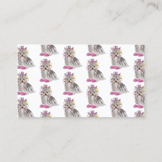 犬のトリマーサロンヨークシャーテリアヨークシャーテリア 名刺 (裏面)