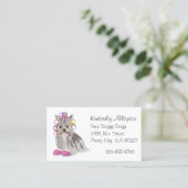 犬のトリマーサロンヨークシャーテリアヨークシャーテリア 名刺 (スタンド正面)