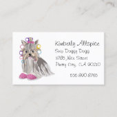 犬のトリマーサロンヨークシャーテリアヨークシャーテリア 名刺 (正面)