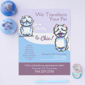 犬のトリマーシャビーシックウェスティープロモーション チラシ (シングル)