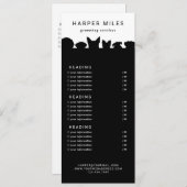 犬のトリマーシルエット価格リストまたはサービスカード 招待状 (正面/裏面)