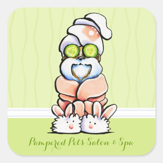 犬のトリマースパシーズー(犬)トゥーキュウリマーケティング スクエアシール (正面)