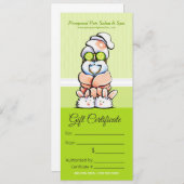 犬のトリマースパシーズー(犬)Tzuキュウリのギフト証明書 (正面/裏面)