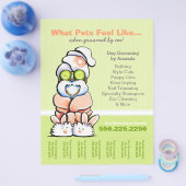 犬のトリマースパシーズー（犬）Tzuキュウリ涙シート チラシ (シングル)