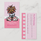 犬のトリマースパヨークシャーテリアPink Customer Rewards Punch ロイヤリティカード (正面/裏面)