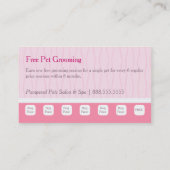 犬のトリマースパヨークシャーテリアPink Customer Rewards Punch ロイヤリティカード (裏面)