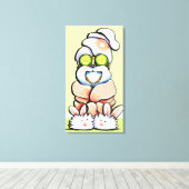 犬のトリマースパロブドシーズー(犬)トゥーキュウリ キャンバスプリント (インサイチュ (ウッドフロア))