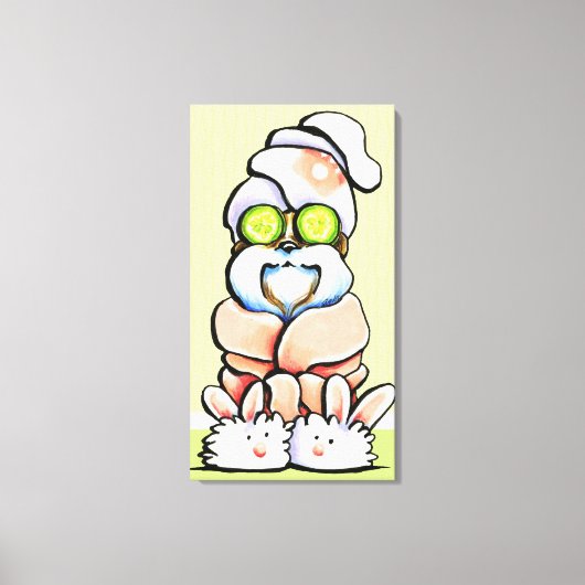 犬のトリマースパロブドシーズー(犬)トゥーキュウリ キャンバスプリント (正面)