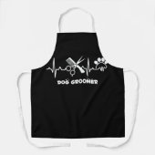 犬のトリマーペットグルーミングの心音ペット好き エプロン (正面)