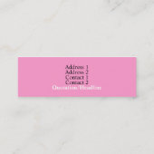 犬のトリマーペットグルーミングビコンフリースガーリー スキニー名刺 (裏面)