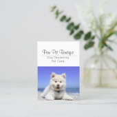 犬のトリマーペットケアパピーウォーカー 名刺 (スタンド正面)