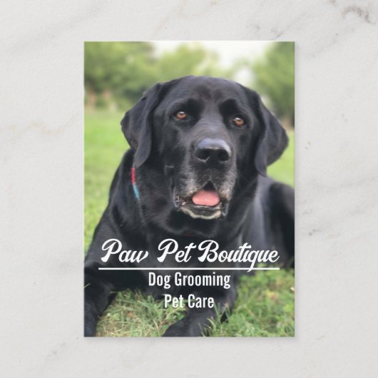 犬のトリマーペットケアパピーウォーカー 名刺 (正面)