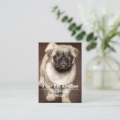 犬のトリマーペットケアパピーウォーカー 名刺 (スタンド正面)