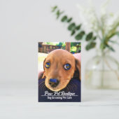 犬のトリマーペットケアパピーウォーカー 名刺 (スタンド正面)