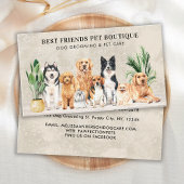 犬のトリマーペットケアボホパピードッグシッター 名刺