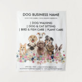 犬のトリマーペットシッター犬のウォーカービジネス タペストリー (正面)