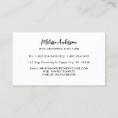 犬のトリマーペットシッター黄色ラブラドールかわいい子犬 名刺 (裏面)