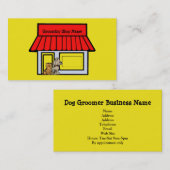 犬のトリマーペットプロダクト及びサービス業カード 名刺 (正面/裏面)