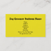 犬のトリマーペットプロダクト及びサービス業カード 名刺 (裏面)