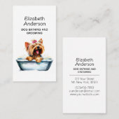 犬のトリマーヨークシャーテリア 名刺 (正面/裏面)