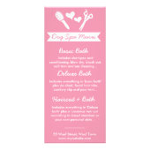 犬のトリマーラックカードとメニュー ラックカード (裏面)