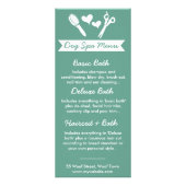 犬のトリマーラックカードとメニュー ラックカード (裏面)