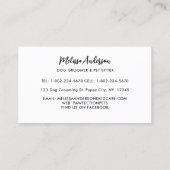 犬のトリマーラブラドールレトリエバーパピーペットシッター 名刺 (裏面)