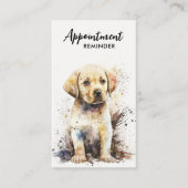 犬のトリマーラブラドール子犬ペットシッターペットケア 予約カード (正面)