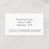 犬のトリマーロゴ | サロン鋏 名刺 (裏面)