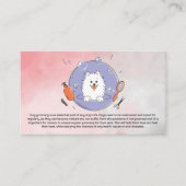 犬のトリマーロゴ |水彩背景 名刺 (正面)