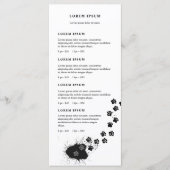 犬のトリマー汚い前足ステップ価格表 メニュー (正面)