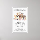 犬のトリマー獣医ペットシッター犬のウォーカービジネス キャンバスプリント (正面)